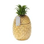 Talking Tables Gold Pineapple Ice Bucket with Lid, Premium addition to your Drinks Trolley | Retro Bar Accessory | Elegant Cooler, 21.5 x 21.5 x 27 cm