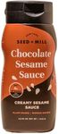 Seed + Mill - Tahini Sauce - Chocolate Sesame - Chocolate Tahini in a Squeeze Bottle - Vegan, Kosher, Non-GMO, Paleo, Gluten Free - Great on Fruit, Toast, in Crepes, Desserts, & Hummus - 10.93oz