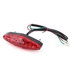 Keenso LED Motorcycle Tail Light, Universal 12V 15 LED Motorcycle Tail Brake Light Rear Stop Lamp Running Taillight Red for Motorcycles, ATV, Dirt Bike, Scooter motorcycle lights