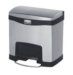 Rubbermaid Commercial Products Slim Jim Step-on Resin Front Step Waste Receptacle Bin 15 Litre Black 1901982