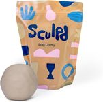 Sculpd Air Dry Clay - Premium Sculpting & Modeling Clay for Arts and Crafts - Self-Hardening Soft Clay for Adults, Teens, Kids Activities - Bulk Craft Supplies & Art Materials (2.2lbs Bulk Value Bag)