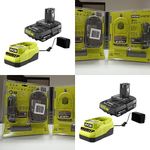 Ryobi One+ 18v Lithium Ion 2.0ah Battery and Charger Kit, Extreme Weather Performance Fast Charging Under 1 hour