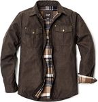 CQR Men's Flannel Lined Shirt Jacke