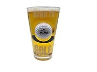 solo-pro master your game Golf Gifts for Men, Pint Beer Glass with Real Golf Ball Embedded, Unique Birthday Golf Gift 'The Golf Father' (Born to Golf)