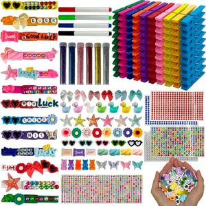Cheer Pins Spirit Clips – 100 - Pack Multicolor Wooden Clips with Mini Bows, Duck Charms & Self-Adhesive Glitter for DIY Cheer Accessories, Schoolbag Decor, Team Crafts Gifts (Glue Not Included)