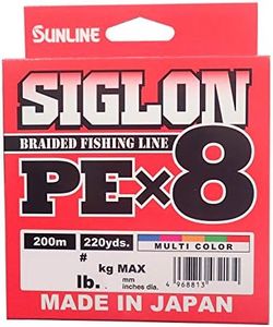 Sunline Siglon PEx8 Line, 656.2 ft (200 m), 5 Colors, No. 0.6, 10LB J