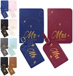 Decorably Passport Holder and Luggage Tags - Mr and Mrs Passport Holder Set, His and Hers Luggage Sets, His and Hers Luggage Tags, His and Hers Passport Holder Set, Luggage Tag His and Hers