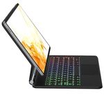 Magnetic Keyboard Case for Galaxy Tab S9 FE+ 12.4"/ Tab S9+ 12.4"/ Tab S8+ 12.4"/ Tab S7+ 12.4"/ S7 FE 12.4" Keyboard Case with Backlight Touchpad Floating Cantilever Stand Backlit Keyboard,Black