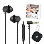 Hearprotek Sleep Earbuds, 2 Pairs Soft Comfortable in-Ear Earphones with mic-Low Profile Noise Reduction Headphones for Sleeping on Side, snoring, Yoga, Travel, Mediation & Relaxation