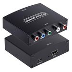 Microware YPbPr to HDMI Converter, Component to HDMI, 5RCA RGB to HDMI Converter Supports 4K Video Audio Converter Adapter HDMI V1.4 for DVD PSP Xbox 360 PS2 N Switch to HDTV Monitor and Projector