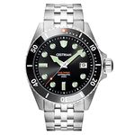 Cestrian Dive Series Automatic Midnight Grey Dial Black Ceramic Bezel Steel Bracelet 300M Water Resistant Mens Watch