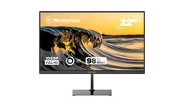 Westinghouse 22" Full HD 1080p LED VA Home Office Computer Monitor, 75Hz Flicker-Free PC Monitor with Adaptive Sync, VA Panels, Blue Light Filter, & Warm & Cool Mode Viewing, HDMI & VGA Compatible