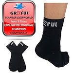 gr8ful® Compression Socks for Plantar Fasciitis + Achilles Tendonitis | Short, Ankle | Sport, Running or Everyday | Arch & Foot Support, Treatment of Pain, Aid Recovery | Men/Women 1 Pair S/M