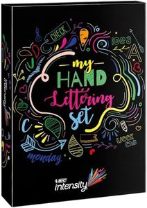 Bic My Hand Lettering Set, Contains BIC Intensity Fine (0.4 mm), Medium (0.7 mm), Dual Tip (Fine and Brush) Felt Pens and Calligraphy Sheets, Set of 44