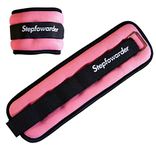 Stepfowarder Ankle/Wrist Weights 0.3-1kg a Pair with Adjustable Strap for Arm, Hand & Leg, Walking, Jogging, Gymnastics, Aerobics, 3 Colours (2 * 0.5KG - Pink)