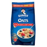 Quaker Oats 1.5kg, Rolled Oats Natural Wholegrain, Nutritious Breakfast Cereals, Dalia Porridge, Easy to Cook