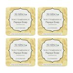 No fragrance Papaya Milk handmade Soap for hajj & umrah, hajj and umrah accessories, 100% Natural, Set of 4