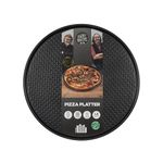 Hairy Bikers Bakeware, Pizza Tray, Non-Stick Coating, PFOA Free, Oven Safe, Dishwasher Safe, Freezer Safe, Black