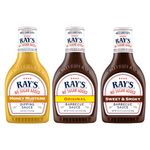 Sweet Baby Ray's No Sugar Added Trio Bundle, 1-Original 18.5oz, 1-Honey Mustard Dipping Sauce 16oz & 1-Hickory 18.5oz