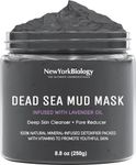 New York Biology Dead Sea Mud Mask for Face and Body Infused with Lavender - Spa Quality Pore Reducer for Blackheads and Oily Skin - Tightens Skin for A Healthier Complexion - 8.8 oz