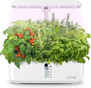 Hydroponics Growing System Indoor Garden: URUQ 12 Pods Indoor Gardening System with LED Grow Light Height Adjustable Plants Germination Kit Quiet Smart Pump - Hydroponic Planter Fresh Harvest White