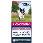 Eukanuba Complete Dry Dog Food for Puppy Small and Medium Breeds with Lamb and Rice 12 kg