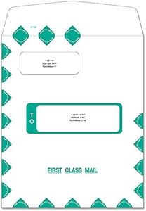 ComplyRight First Class Self Seal Double Window Envelope | 9-5/8" x 11-1/8" | Tax Mailer | Pack of 50