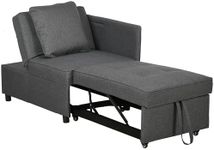 HOMCOM Convertible Single Sofa Bed 