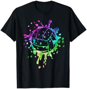 Volleyball Tie Dye Girls Distressed Ball T-Shirt