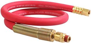 WYNNsky Rubber Lead-in Air Hose,3/8" X 30"(1/4 in. MNPT Ball Swivel x 1/4 in. FNPT Ends), 300 PSI, Red Heavy Duty Air Compressor Lead- in Hose