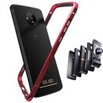 Woluki for Moto Z2 Play Bumper Case, No Back Design Compatible with Moto Mods, Aluminum Metal Bumper Protection Frame Phone Case for Motorola Moto Z2 Play (Moto Z2 Play Red)