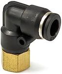 1/8" Female NPT to 5/16" Push-to-Connect Air Line Elbow Fitting - Accepts 5/16" Air Line