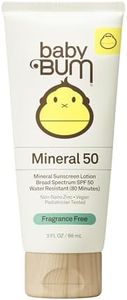 Sun Bum Baby Bum SPF 50 Sunscreen Lotion with Mineral UVA/UVB Face and Body Protection for Sensitive Skin - Fragrance Free - Travel Size - 3 FL OZ