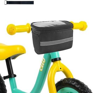 MATTISAM Kids Bike Handlebar Bag, Bike Basket Front with Bike Phone Mount, Bike Cooler Bicycle Basket Scooter Road Mountain Bike Cycling Accessories for Toddler Kids Girls Boys Men Women