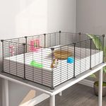 Oneluck Guinea Pig Cage,Indoor Habitat Cage with Waterproof Plastic Bottom,Playpen for Small Pet Bunny, Turtle, Hamster,Partition cage