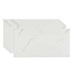 Fantasnight Tile Stickers White 60x30cm 10pcs, Self Adhesive Wall Tiles Marble, Peel and Stick Wall Waterproof, Removable Stick on for Kitchen Backsplash Bathroom