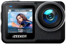 iZEEKER Action Camera 5K30FPS 24MP, 40M Waterproof Underwater Camera with 12M Waterproof Unprotected, 2.2” Touchscreen, 5G WiFi, EIS, Internal 1600mAh Battery and 64GB Storage, Accessories Kit