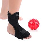 ANGGREK Adjustable Compression Plantar Fasciitis Dorsal Night and Day Splint Drop Foot Brace and Dorsal Achilles Tendonitis Splints Support Plantar Fasciitis Night Splint with Spiky Massage Ball