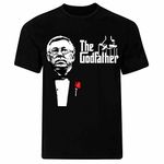 Alex Ferguson United Manager & Legend Godfather of Football T-Shirt (Large) Black