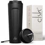 CLSK9° Travel Mug for Hot Drinks (700ml) 2 in 1 Coffee Mug & Tumbler with Straw and Lid, Triple-Wall Thermal Mug, Premium 316SS Steel Insulated Coffee Flask with Copper (Leak-Proof, BPA-Free)