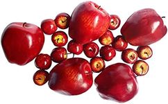 20 Pcs Artificial Apples, Fake Fruits Lifelike Red Apples Set Simulation Delicious Apples for Home Decorations Kitchen Table Basket