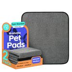 ULIGOTA Washable Dog Pee Pad 2 Pack (80x90cm) Waterproof Reusable Puppy Training Pads Non-Slip Pet Whelping Pads