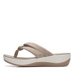 Clarks Women's Arla Kaylie Flat Sandal, Sand Textile, 5.5 UK