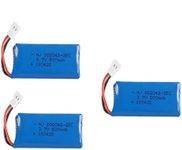 YUNIQUE GREEN-CLEAN-POWER - 3x Upgraded 3.7V 500mAh 25C Lipo Batteries | Compatible with Syma X5 & Cheerson CX-30W | High Drain, Rechargeable for RC Quadcopters, Blue