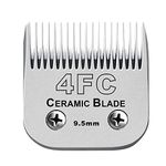 BESTBOMG Pet Clipper Blades Shaving Head Compatible with Oster Animal Clipper, Detachable Stainless Steel Ceramic Blade Compatible with Wahl Clipper Compatible with Andis Dog Clipper (9.5mm 4FC)