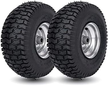 15x6.00-6 Lawn Mower Tire and Wheel Front Tire Compatible with John Deere Craftsman Husqvarna Riding Mowers Lawn Tractors