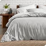 Bare Home Duvet Cover Set Double Size - Premium 1800 Ultra-Soft Duvet Cover Set - Lightweight - Cooling Duvet Cover - Bed Duvet Cover with 2 Pillowcases (Double, Light Grey)