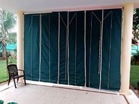 Bamboo Curtains for Balcony, Windows, Privacy and Sun Shade (Dark Green, 6 Height X 4 Width)