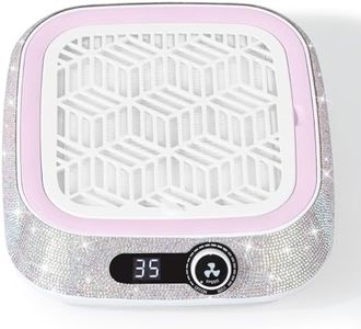 CHRISTINE SHELLY Professional Nail Dust Collector, 450Pa Suction & 3500 RPM Dust Collector Nail Tech, Compact Beginner-Friendly Salon Tool with Reusable HEPA Filter Salon & Home Use (AB Diamond)