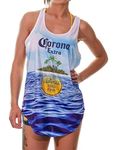 Calhoun Corona Extra Tank Top Flowy Beach Cover Up (Medium, Summer Can)